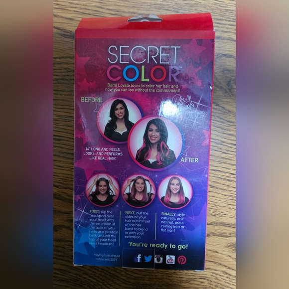 Secret Color Headband Hair Extensions Red - Picture 2 of 4